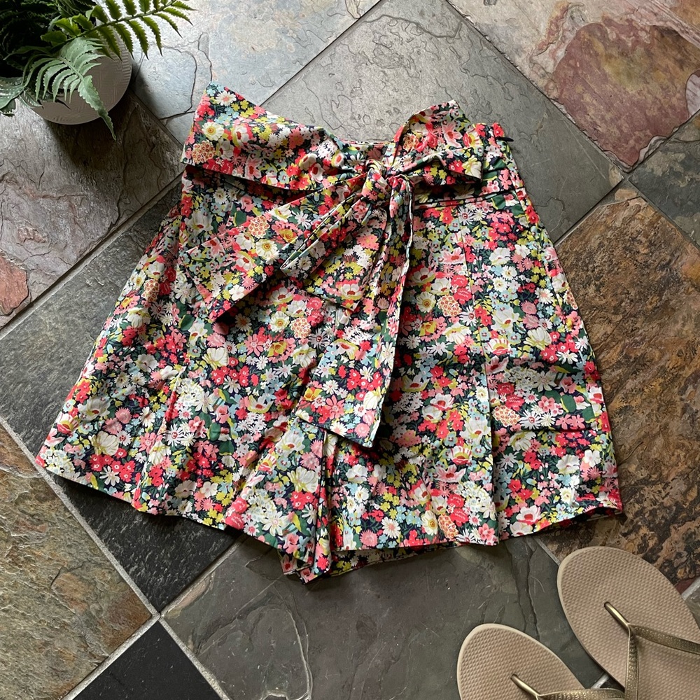 JCrew Tie-Waist in Liberty Thorpe Floral Print Size 0